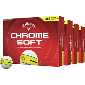 Chrome Soft 360 Stripe Yellow Golf Balls - Buy 3 DZ Get 1 DZ Free - 2026 Model