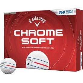 Chrome Soft 360 Triple Track Golf Balls - Double Dozen