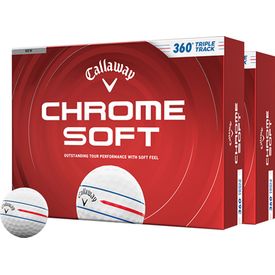 Chrome Soft 360 Triple Track Golf Balls - Double Dozen