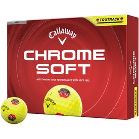 Chrome Soft TruTrack Yellow Golf Balls - Double Dozen