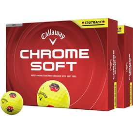 Chrome Soft TruTrack Yellow Golf Balls - Double Dozen
