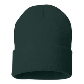 12 inch Solid Cuffed Beanie