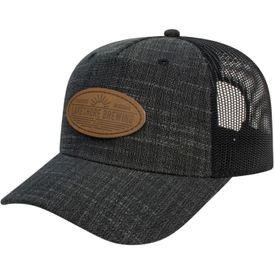 Five Panel Poly/Rayon with Mesh Back Cap