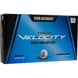 White Tour Velocity Accuracy Golf Balls - 15 Pack