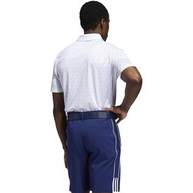 Print USA Golf Polo Shirt White-Dark Blue