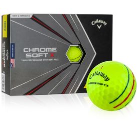 2020 Chrome Soft X Yellow Triple Track Golf Balls
