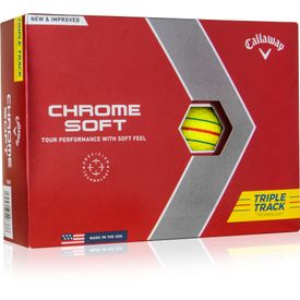 2022 Chrome Soft Yellow Triple Track Golf Balls