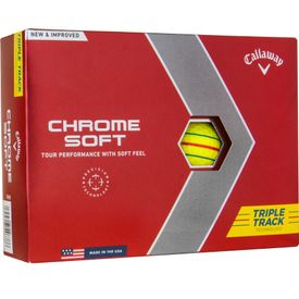 Chrome Soft Yellow Triple Track Golf Balls