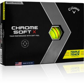 2022 Chrome Soft X Yellow Triple Track Golf Balls