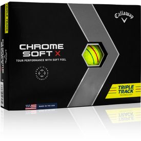 Chrome Soft X Yellow Triple Track Golf Balls