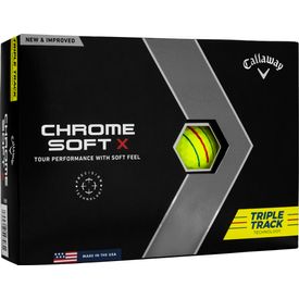 Chrome Soft X Yellow Triple Track Golf Balls