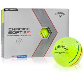 2022 Chrome Soft X LS Yellow Triple Track Golf Balls
