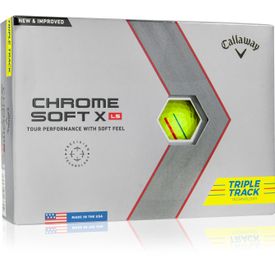 2022 Chrome Soft X LS Yellow Triple Track Golf Balls