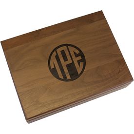 Wooden Gift Set with Poker Chips Blank Wooden