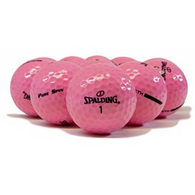 Pure Spin Pink Logo Overrun Golf Balls