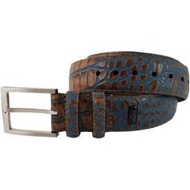 38mm 2-Tone Croco Print Leather Belt