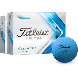2022 Velocity Matte Blue Golf Balls - Double Dozen
