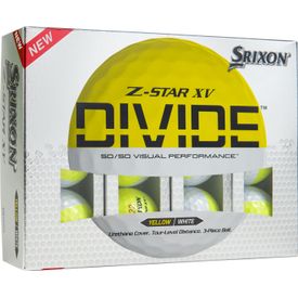 Z-Star XV 8 Divide White/Yellow Golf Balls