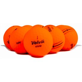 Vivid Matte Orange Logo Overrun Golf Balls