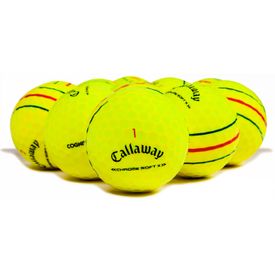 Chrome Soft X Yellow Triple Track Logo Overrun Golf Balls