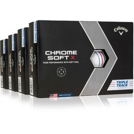 Chrome Soft X Triple Track Golf Ball - Buy 3 DZ Get 1 DZ Free