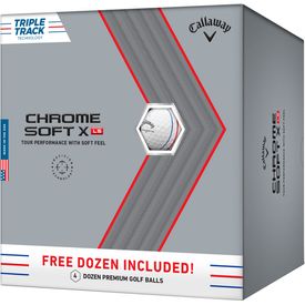 Chrome Soft X LS Triple Track Golf Ball - Buy 3 DZ Get 1 DZ Free