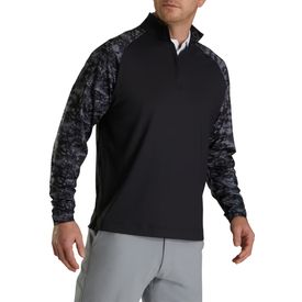 Previous Season Style Camo Color Block Midlayer Pullover
