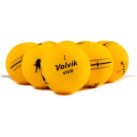 Vivid Matte Yellow Logo Overrun Golf Balls