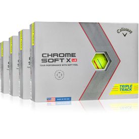 Chrome Soft X LS Yellow Triple Track Golf Ball - Buy 3 DZ Get 1 DZ Free