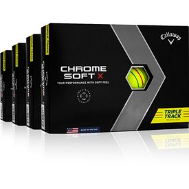 Chrome Soft X Yellow Triple Track Golf Balls - Buy 3 DZ Get 1 DZ Free
