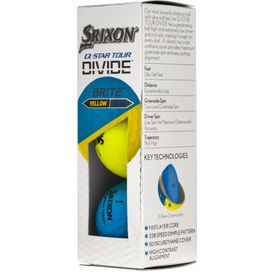 Q-Star Tour Divide Yellow/Blue Golf Balls - Buy 2 DZ Get 1 DZ Free