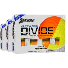 Q-Star Tour Divide Yellow/Orange Golf Balls - Buy 2 DZ Get 1 DZ Free