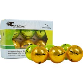 Optimal Visibility Gold/Green Golf Balls - 6-Pack