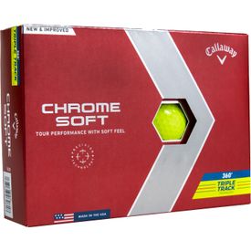 Chrome Soft Yellow 360 Triple Track Golf Balls