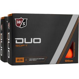Duo Soft Orange Golf Balls - Double Dozen