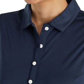 Solid Lisle Sleeveless Polo for Women