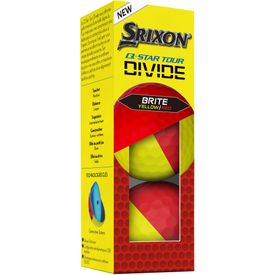 Q-Star Tour Divide 2 Yellow/Red Golf Balls - 2024 Model