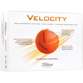 Velocity Matte Orange Golf Balls - 2024 Model