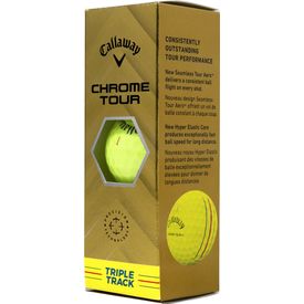 Chrome Tour Triple Track Yellow Golf Balls - 2024 Model