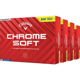 Chrome Soft 360 Triple Track Yellow Golf Balls - Buy 3 DZ Get 1 DZ Free