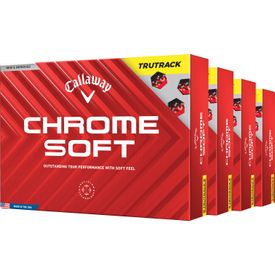 Chrome Soft TruTrack Yellow Golf Balls - Buy 3 DZ Get 1 DZ Free