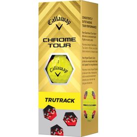 Chrome Tour TruTrack Yellow Golf Balls - Buy 3 DZ Get 1 DZ Free