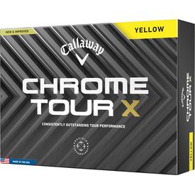 Chrome Tour X Yellow Golf Balls - Buy 3 DZ Get 1 DZ Free