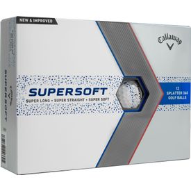 Supersoft Splatter 360 Blue Golf Balls - 2024 Model