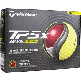 TP5x Yellow Logo Overrun Golf Balls - 2024 Model