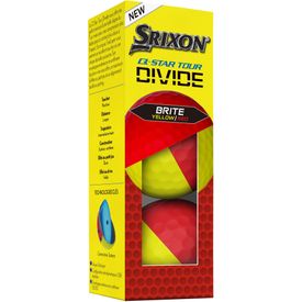 Q-Star Tour Divide 2 Yellow/Red Golf Balls - Buy 2 DZ Get 1 DZ Free