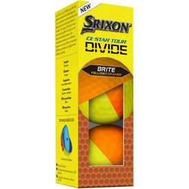 Q-Star Tour Divide 2 Yellow/Orange Golf Balls - Buy 2 DZ Get 1 DZ Free