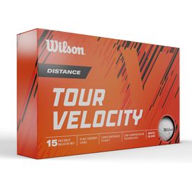 Tour Velocity Distance Logo Overrun Golf Balls - 15 Pack - 2024 Model