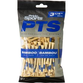 Professional Tee System Bamboo 3 1/4 Inch Golf Tees - 75 Count