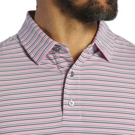 Multi Pinstripe Lisle Self Collar Polo